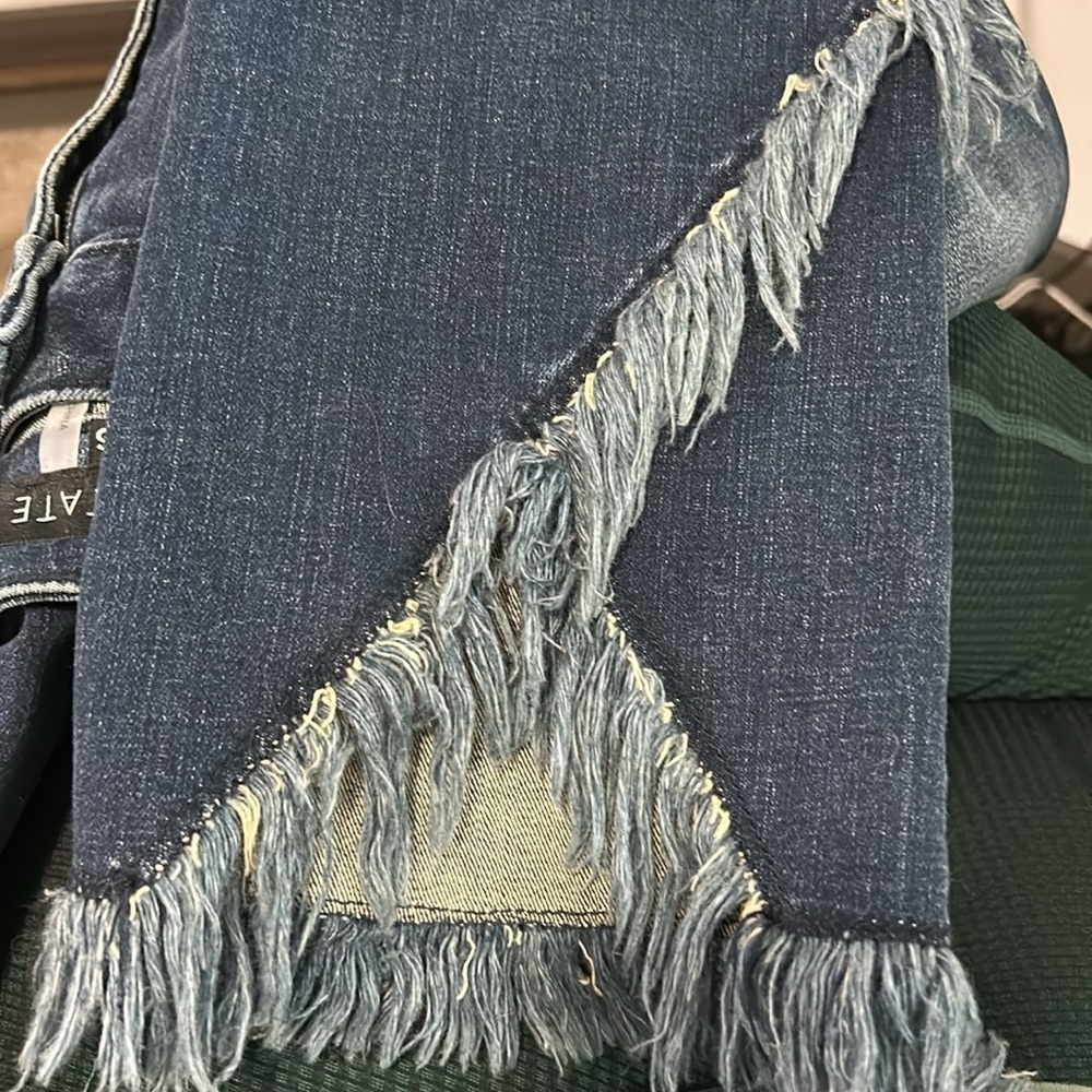 NWT 1.State Women’s Fringe Jeans Size 26 Blue - Picture 7 of 7